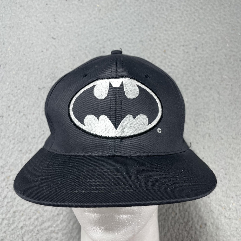 Vintage Batman Hat Cap Snap Back One Size‎ Mens Black American Mills 90s